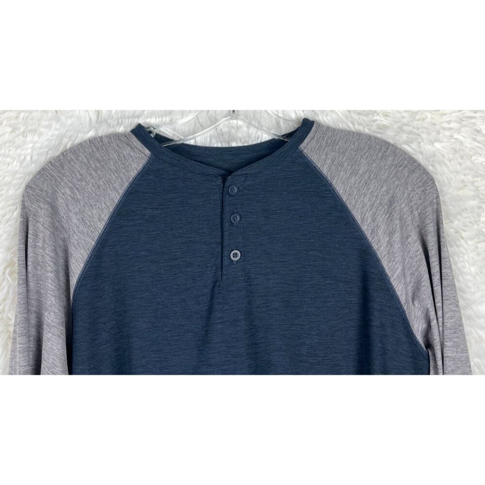 Rumi + Ryder Boys XL 16 Long Sleeve Blue/Gray Shirt Quick Dry Moisture Wicking - Picture 4 of 7
